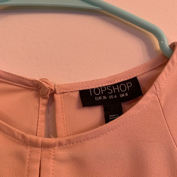 Topshop Pink/Blush Front Knot Kimono Top - Picture 6 of 6